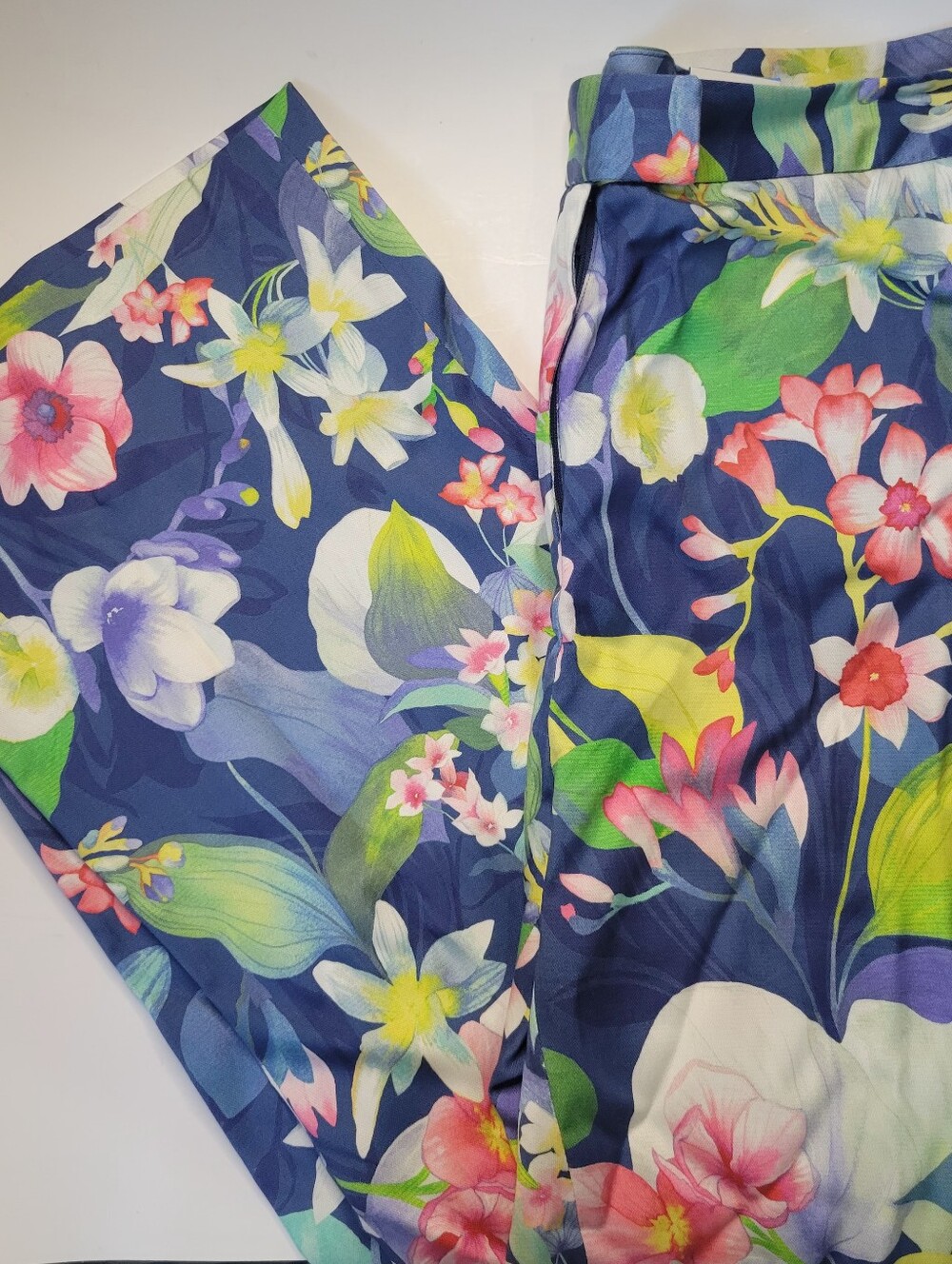 NEW J. McLaughlin Sz 8 Pants Tropical Floral Wide Leg Broderick Casual Tencel
